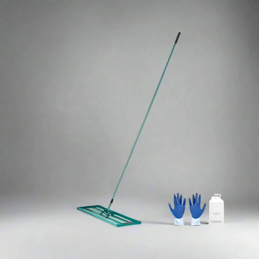 Lawn Leveling Rake | Wide Aluminum Base & Ergonomic Long Handle | 91 x 25 cm