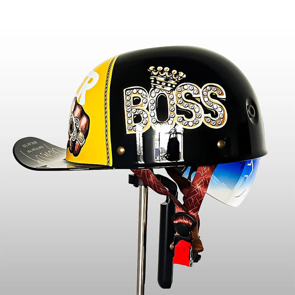 Motorcycle Helmet | Baseball Cap Style & Lightweight | DOT & ECE Certified