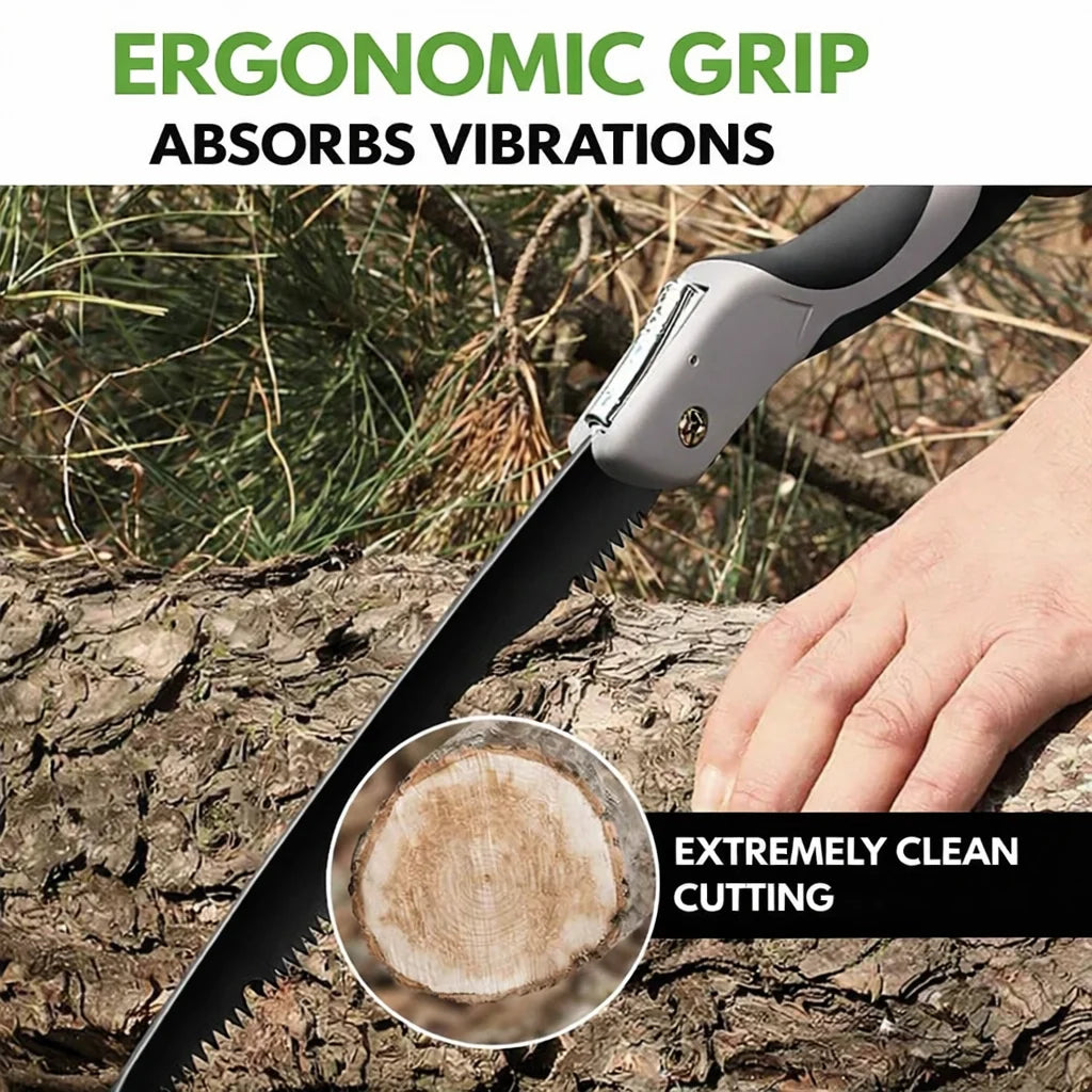 Folding Saw | Hardened Steel Blade & Non-Slip Handle