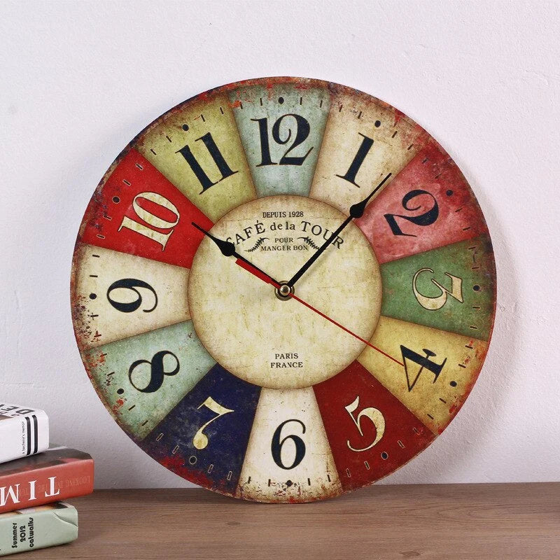 Wall Clock | Natural Wood Frame & Easy-Read Numbers