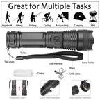 Tactical Flashlight | Ultra-Bright 90,000 Lumens & USB Rechargeable