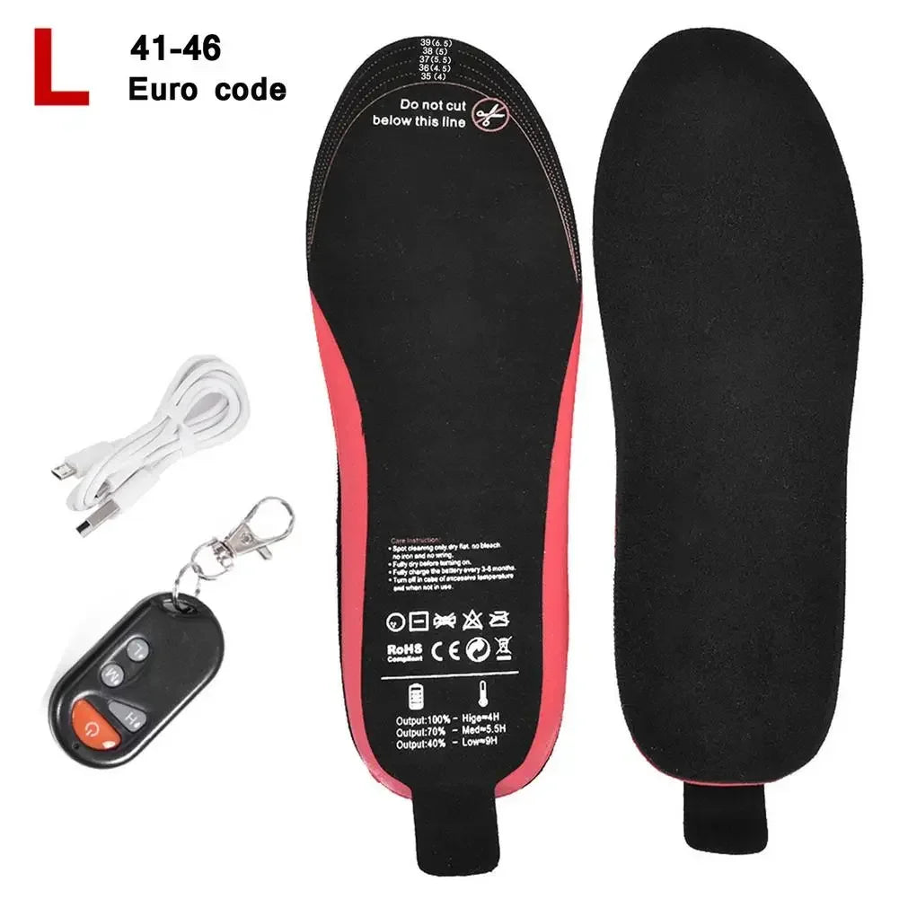 Heated Insoles | Rechargeable With Wireless Remote | 3 Heat Settings