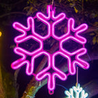 Outdoor Snowflake Lights | IP65 Waterproof LED & Warm Glow | 30 cm Diameter