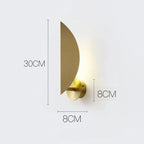 Wall Sconce | Golden Finish, Warm 3000K & Built-In Switch