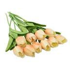 Artificial Tulip Stems | Realistic Silk-Like Blooms | Set of 10