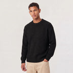 Men’s Sweater | Knitted Crew Neck & Rib-Knit Trim | Regular Fit