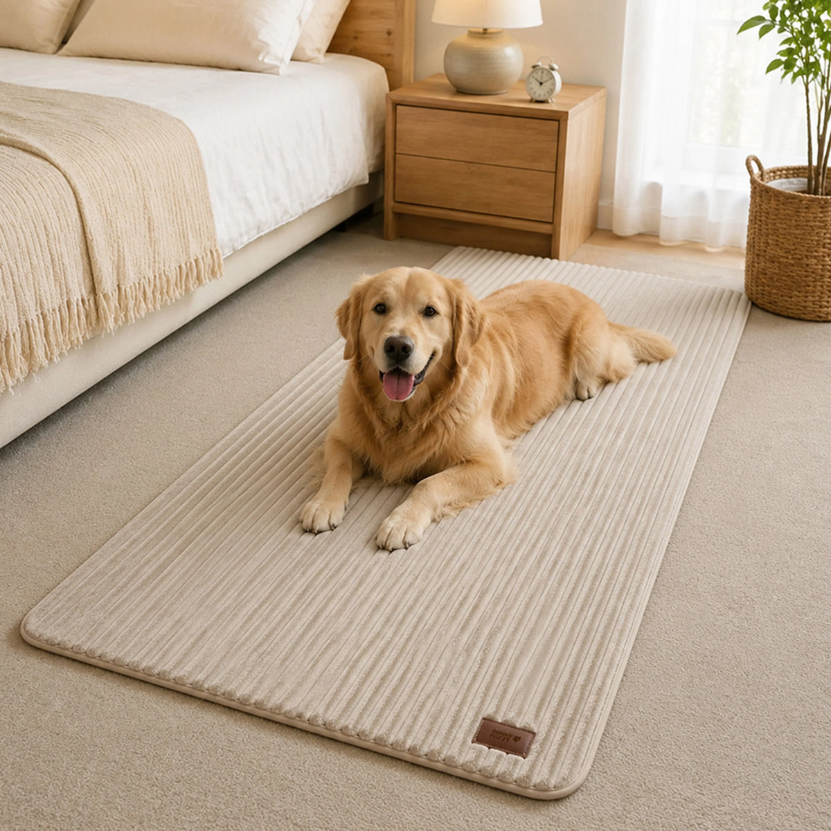 Sofa Cover | Plush Striped & Non-Slip | Machine Washable
