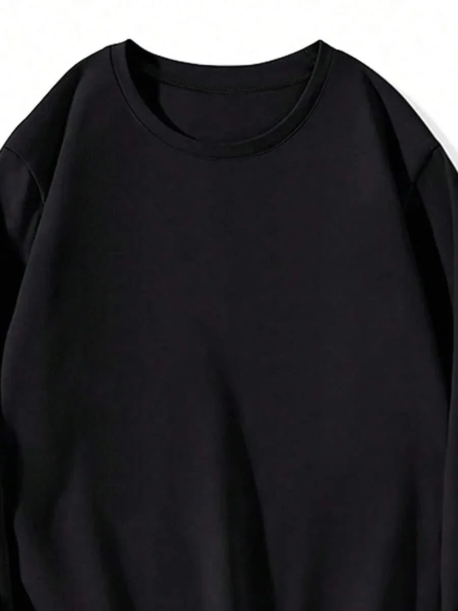 Men’s Long-Sleeve Shirt | Knitted Crew Neck | Regular Fit