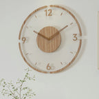 Wall Clock | Scandinavian Solid Wood & Silent Operation | 35.5 cm
