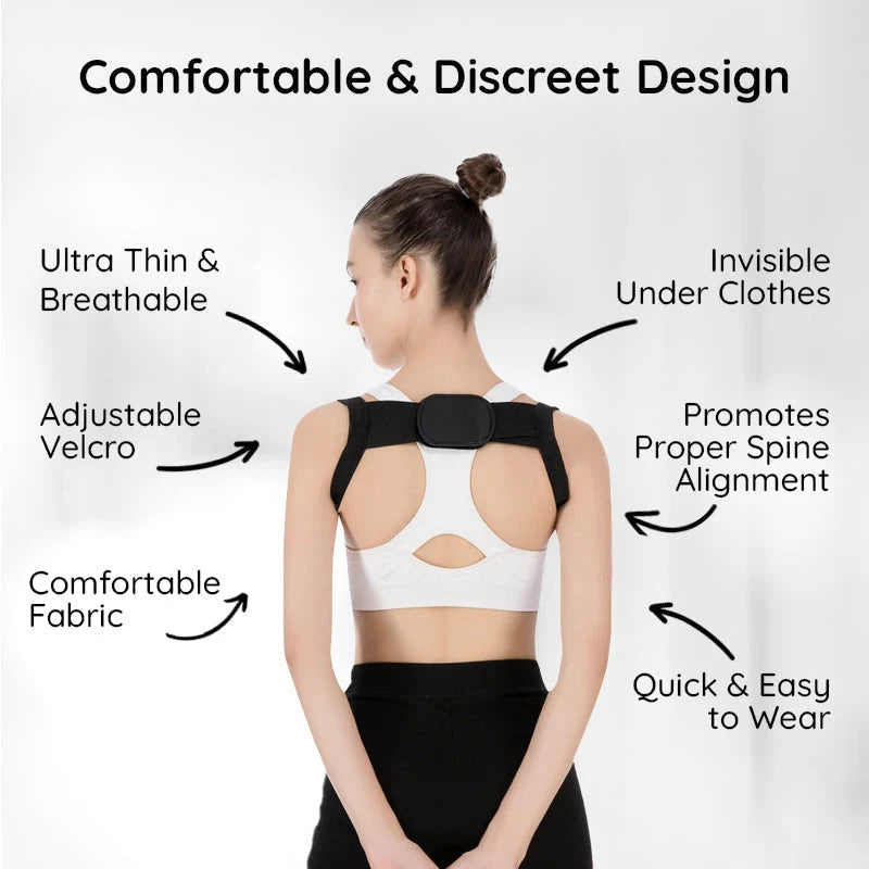 Posture Corrector | Adjustable & Breathable | Discreet Under Clothing