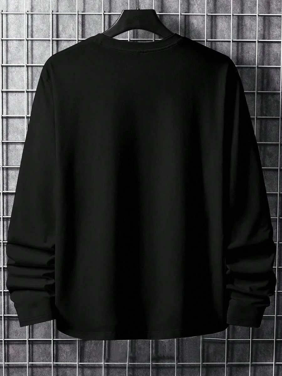 Men’s Long-Sleeve Shirt | Knitted Crew Neck | Regular Fit