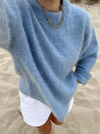 Sweater | Soft Mohair Wool & Polyester Blend | Comfortable Fit