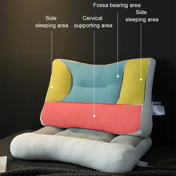 Orthopedic Neck Pillow | Ergonomic Contour & Ear-Friendly