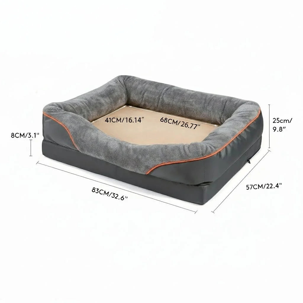 Dog Bed | Orthopedic Memory Foam | Machine-Washable Cover