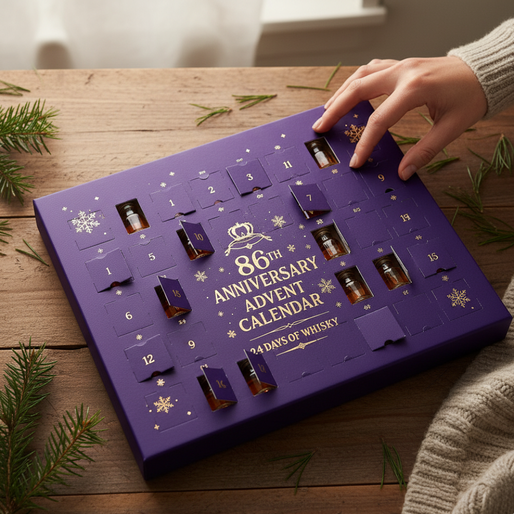 Advent Calendar | Whiskey-Style Bottle Ornaments | 24-Day Countdown