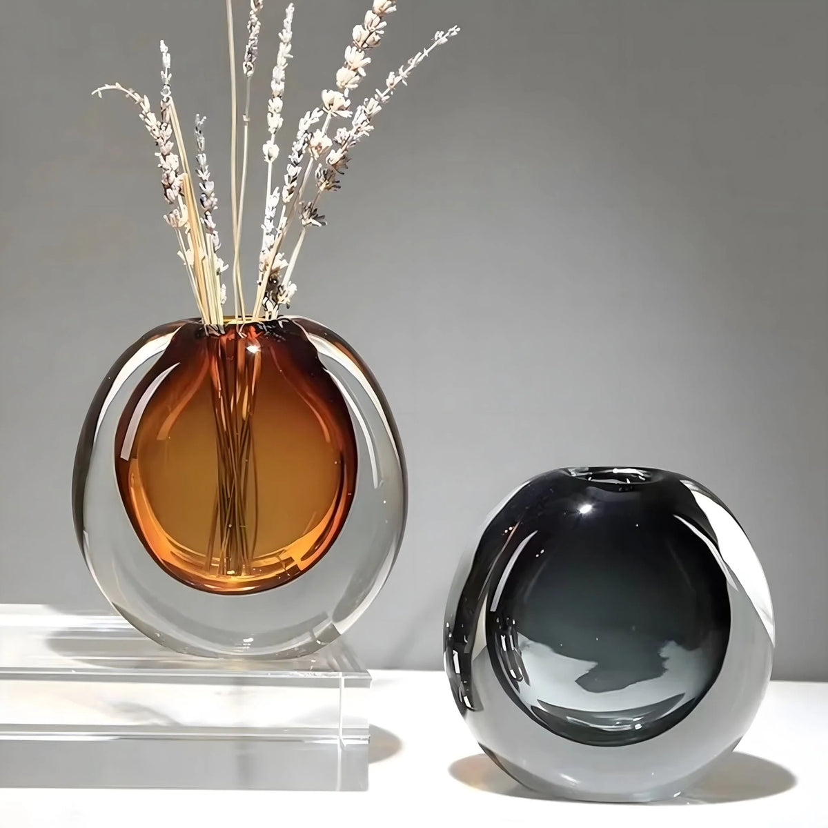 Flower Vase | Crystal Glass Opalescent Finish