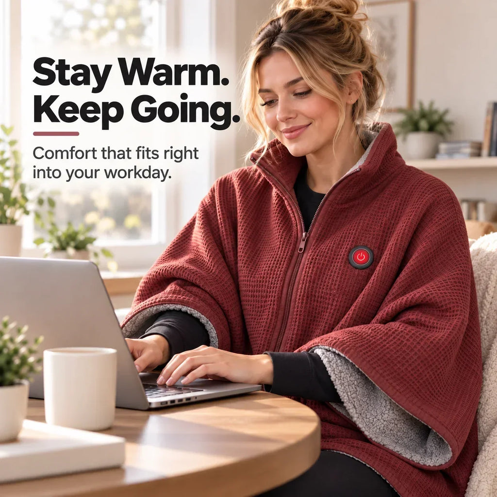 Wearable Heated Blanket | Active Heating & Hands-Free Design | 3 Heat Settings