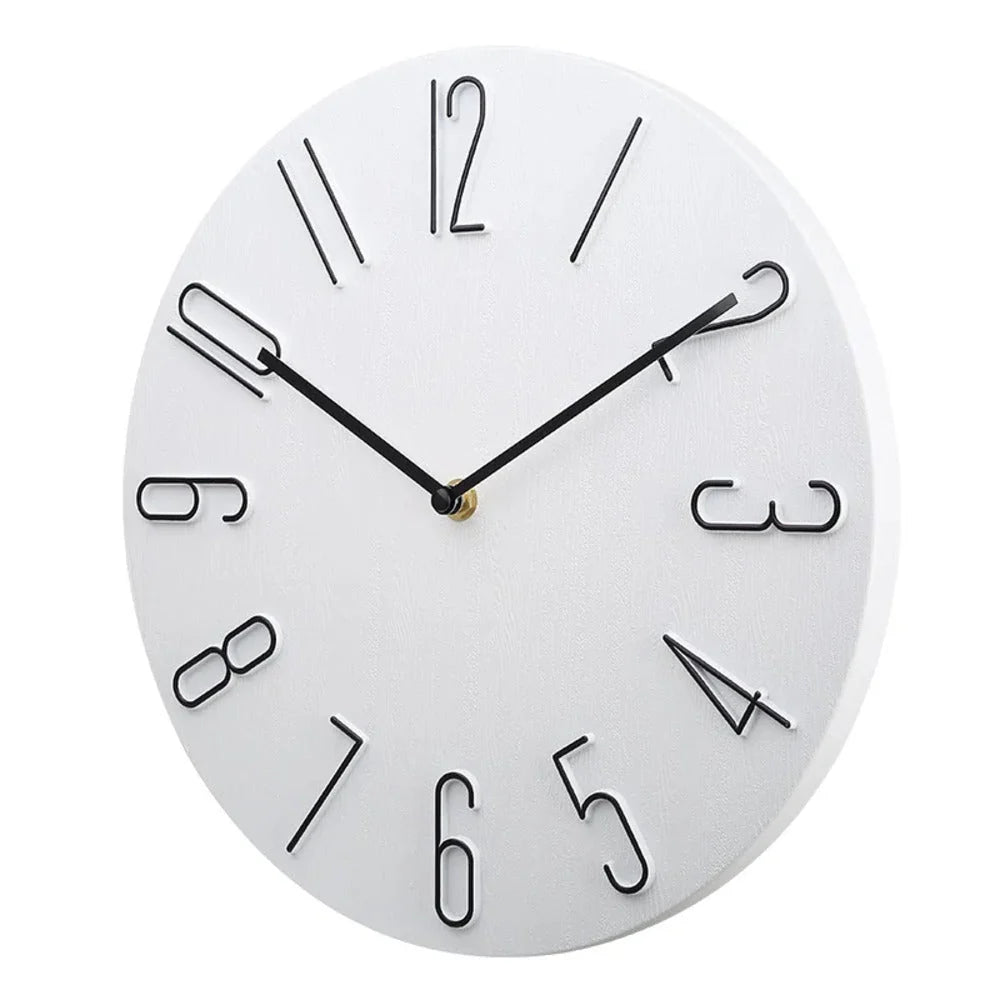 Wall Clock | Silent & Minimalist Battery-Operated | 20 cm