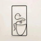Wall Art | Playful Coffee Cup Design | Indoor & Outdoor