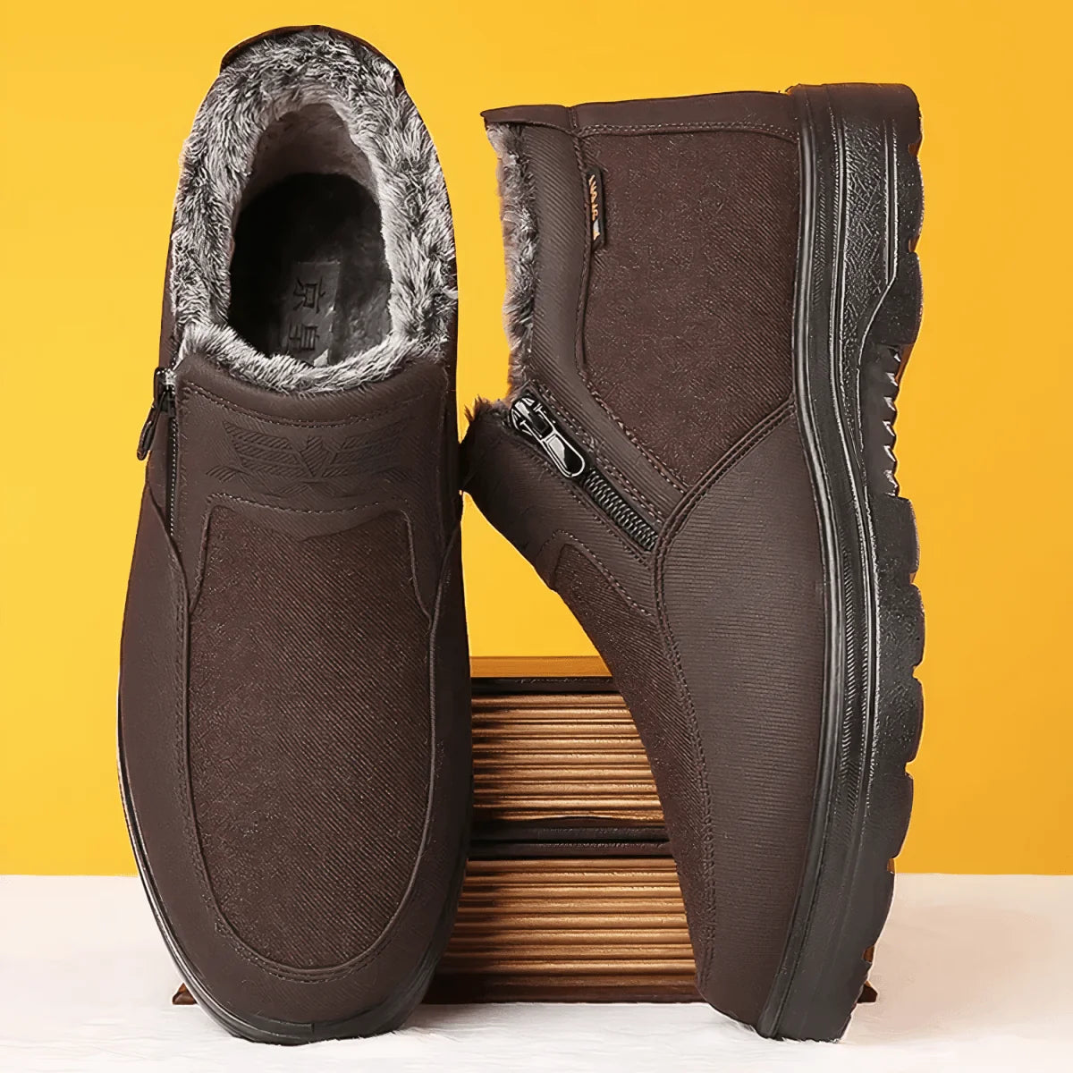 Men's Winter Shoes | Waterproof & Fur-Lined | Orthopedic Non-Slip Sole