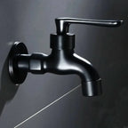 Wall-Mounted Faucet | Solid Brass Matte Black | Space-Saving