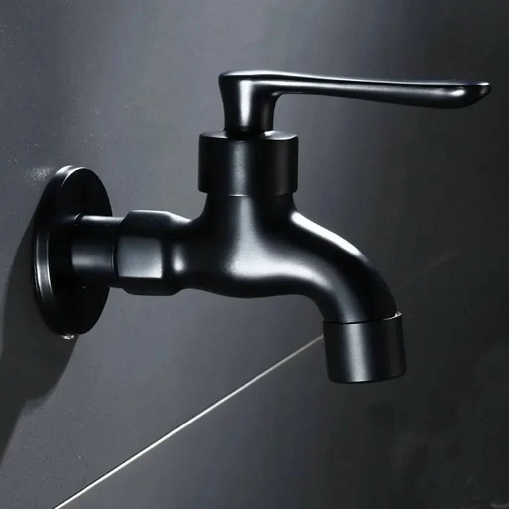 Wall-Mounted Faucet | Solid Brass Matte Black | Space-Saving