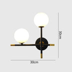 LED Wall Light | Round Glass Globe & Warm Illumination
