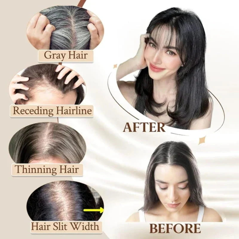 Hairpiece With Bangs | Natural-Looking Synthetic Hair & Added Volume