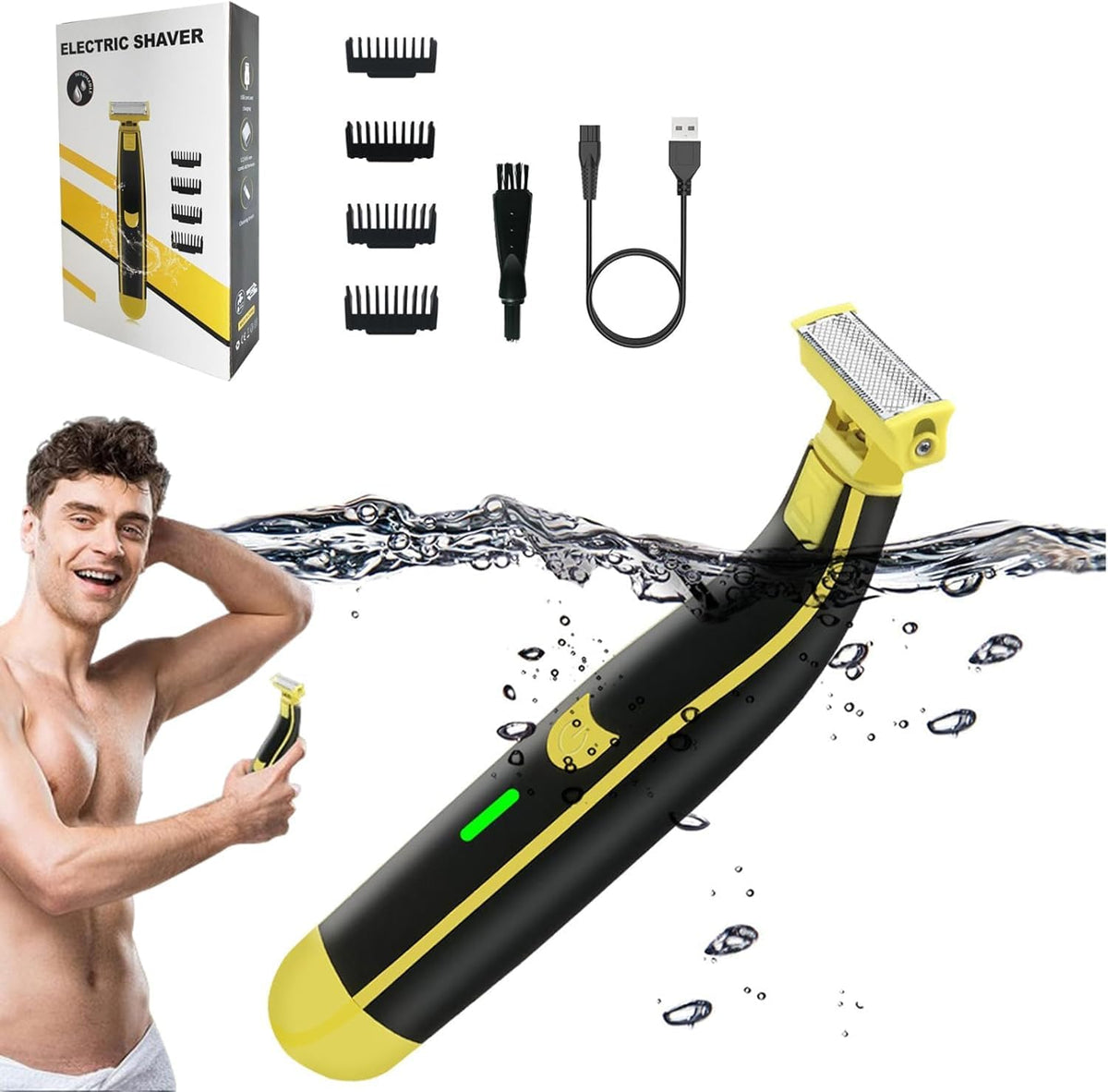 Electric Shaver | Dual-Blade, Waterproof & USB-Rechargeable