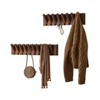Coat Rack | Rubberwood Piano Key Design | 4–12 Hooks
