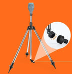 Garden Sprinkler | Stainless Steel Tripod & 360° Rotating | 6–12 m Radius