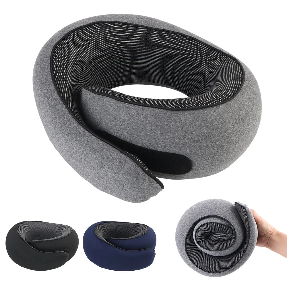 Travel Neck Pillow | U-Shaped Memory Foam & Adjustable Fit