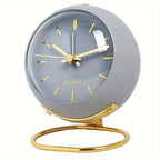 Analog Alarm Clock | Silent Movement & Night Light | Vintage Style