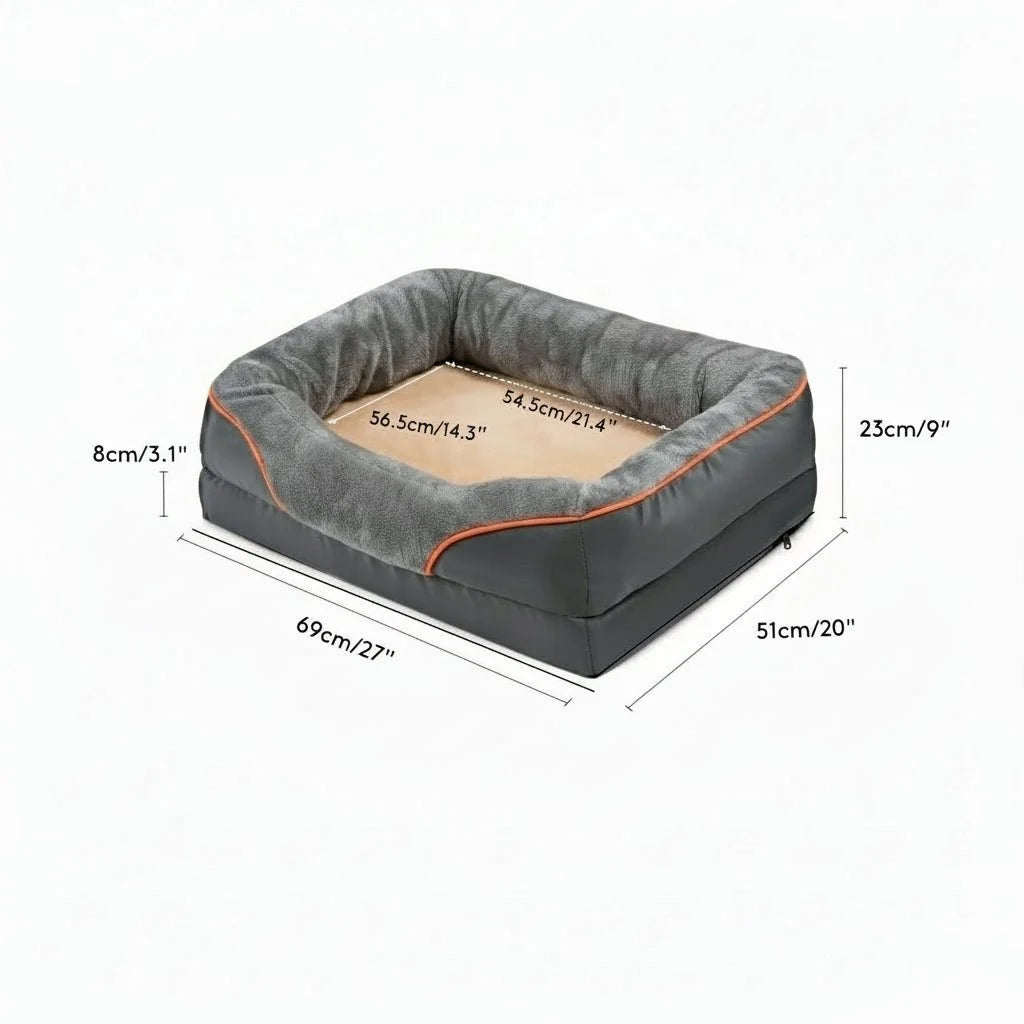 Dog Bed | Orthopedic Memory Foam | Machine-Washable Cover