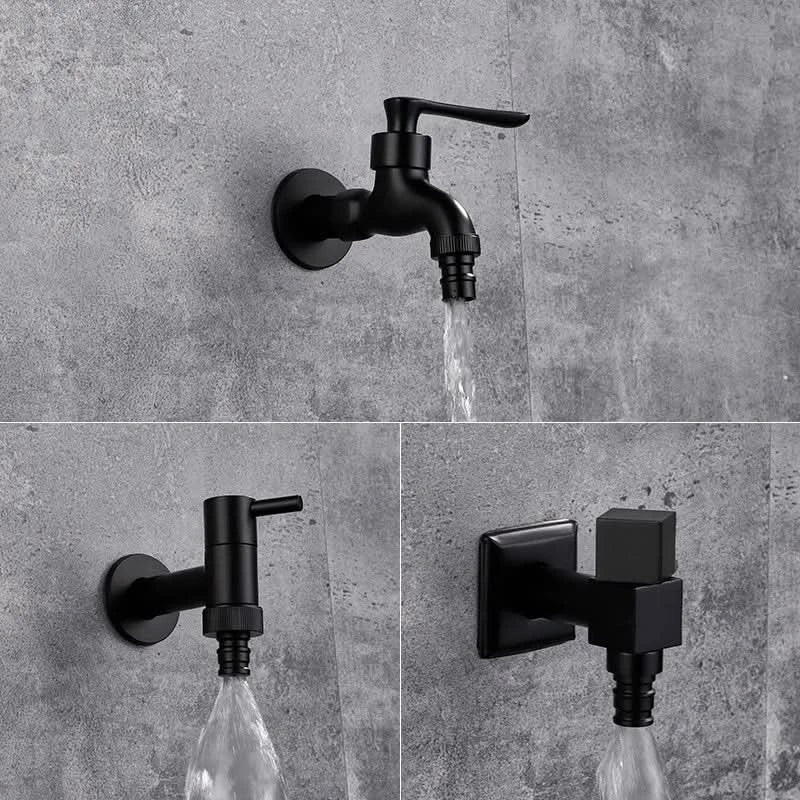 Wall-Mounted Faucet | Solid Brass Matte Black | Space-Saving