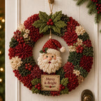 Christmas Wreath Craft Kit | 3D Fabric No-Sew | 30 cm Wreath