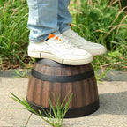 Plant Pot | High-Density Resin & Barrel Design | With Drainage Holes