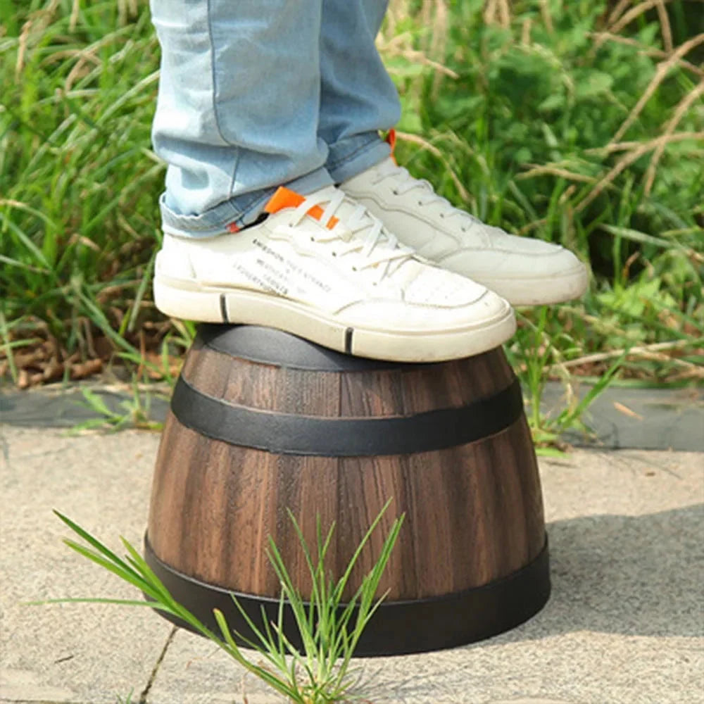 Plant Pot | High-Density Resin & Barrel Design | With Drainage Holes