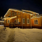 LED Icicle String Lights | Warm White Flickering | IP44 Waterproof