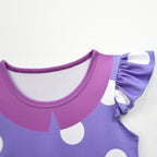 Kids Costume Dress | Polka Dot Print & Ruffle Sleeves