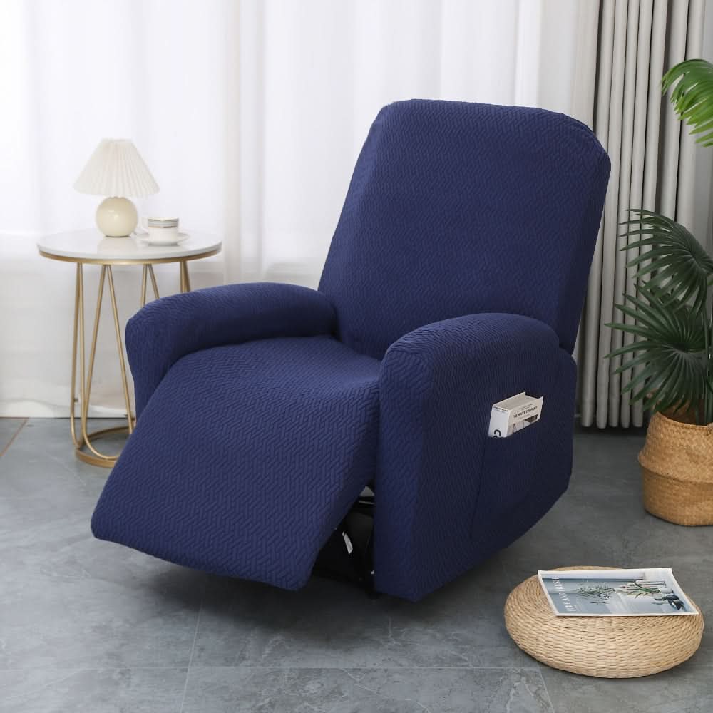 Recliner Cover | Stretch Fabric & Side Pocket | 4-Piece Set