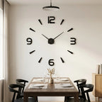 Wall Clock | Frameless 3D Design | Self-Adhesive Numbers