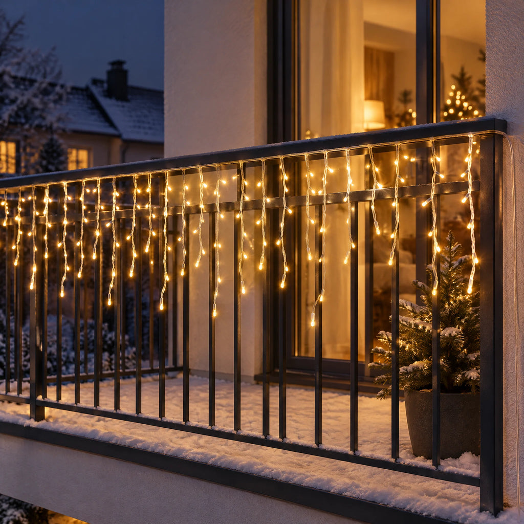 Icicle String Lights | LED Light Curtain & 5 Color Options | 5 m or 10 m