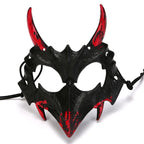 Half-Face Costume Mask | Sculpted Fangs & Adjustable Strap