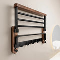Towel Holder | Wooden & Wall-Mounted | No-Drill Adhesive Installation