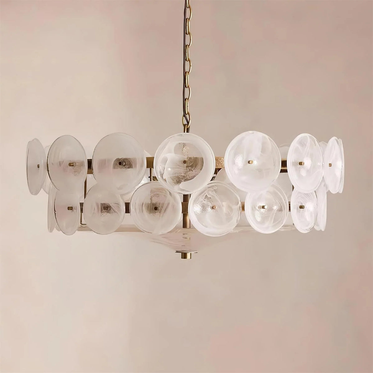 Ceiling Pendant Light | Metal & Glass | Dimmer Compatible