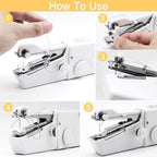 Handheld Sewing Machine | Cordless One-Hand Operation | Bobbins Included