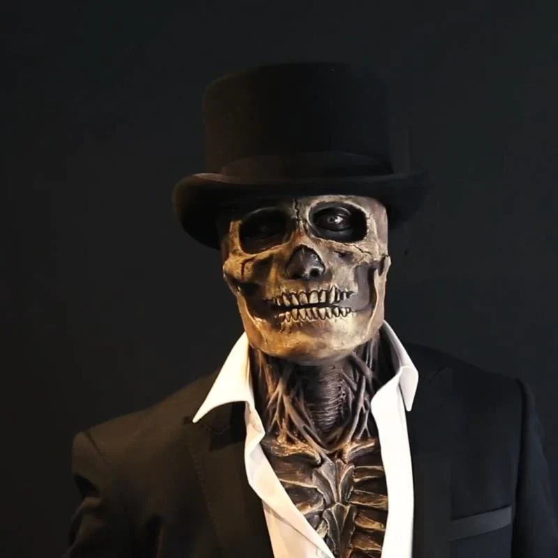 Skeleton Mask | Realistic Brain Design | Soft Breathable Latex