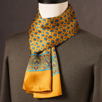 Silk Scarf | 100% Mulberry Silk Polka Dot Double-Layered | 160 x 25 cm