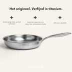 Titanium Frying Pan | Hammered Finish & Non-Toxic | Induction Compatible